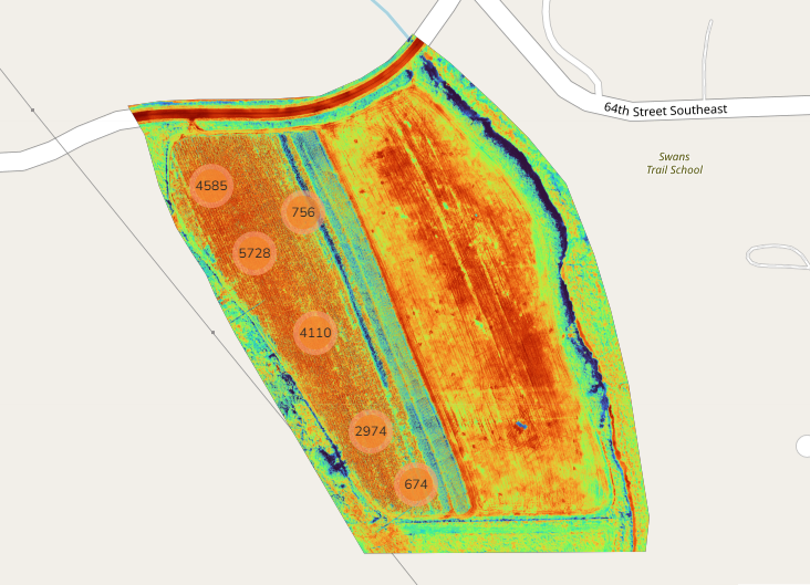 NDRE pumpkin positions