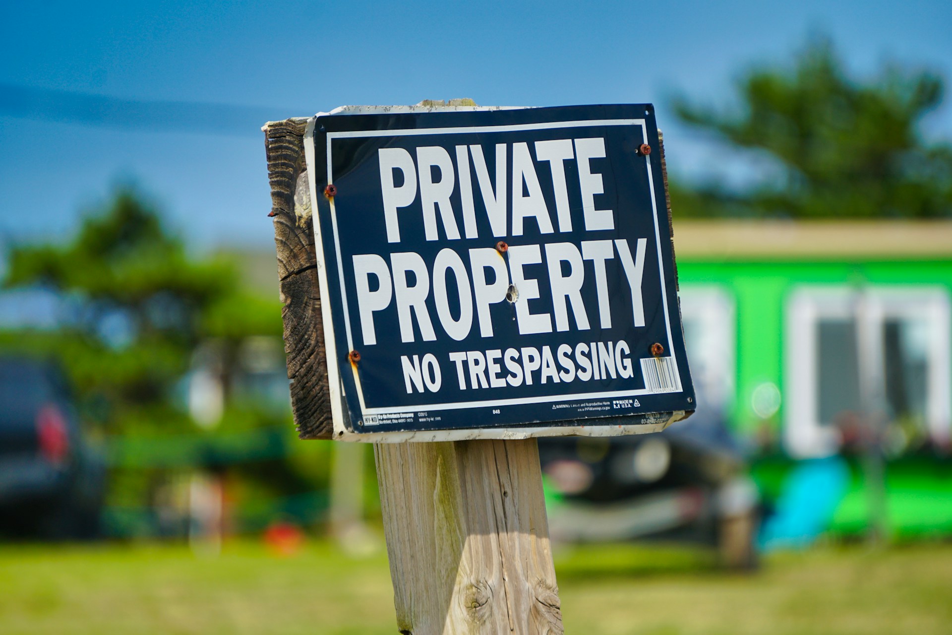 SIgn indicating private property